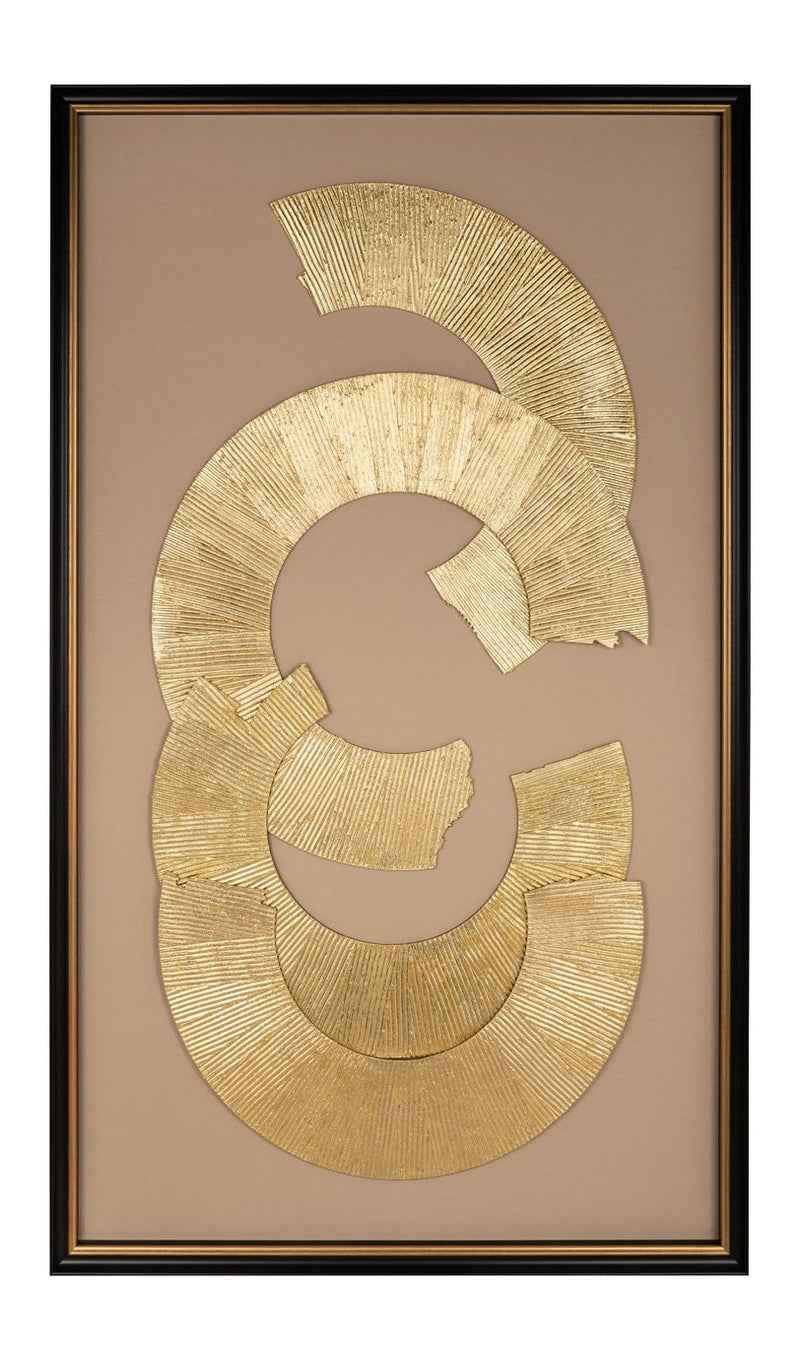 Richmond Wandkunst Eden black/gold – abstraktes Wandbild 145 cm