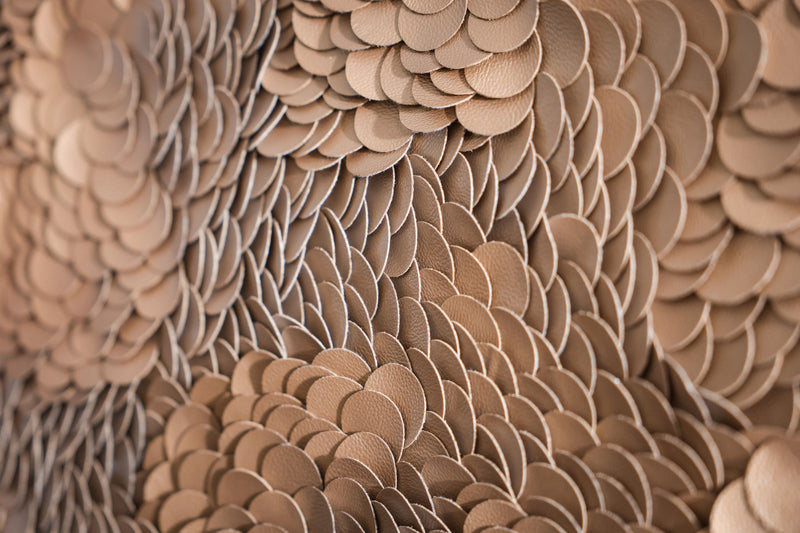 Richmond Wandkunst Bloom gold, Blumenrelief-Wanddeko, 110x110 cm