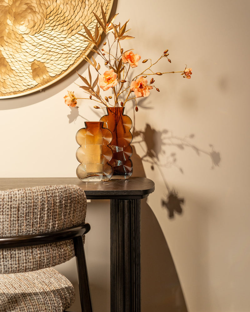 Richmond Wandkunst Bloom gold, Blumenrelief-Wanddeko, 110x110 cm