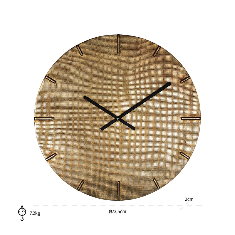Richmond Wanduhr Zane Gold – Aluminium, Ø74 cm, XXL-Design