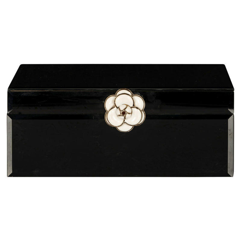 Aufbewahrungsbox Vivy Large in Schwarz mit Glasdeckel – Schmuckbox