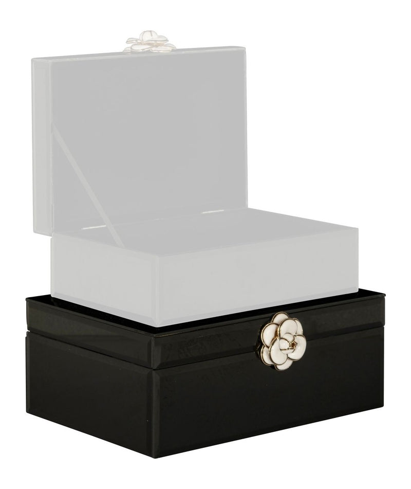 Aufbewahrungsbox Vivy Large in Schwarz mit Glasdeckel – Schmuckbox
