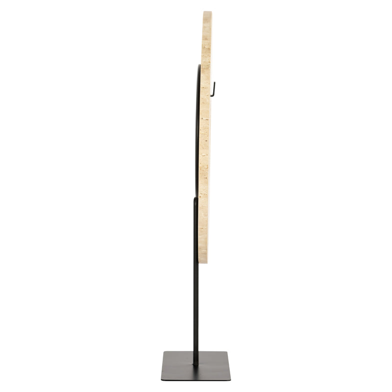 Richmond Dekoratives Objekt Manou beige, Travertin & Metall