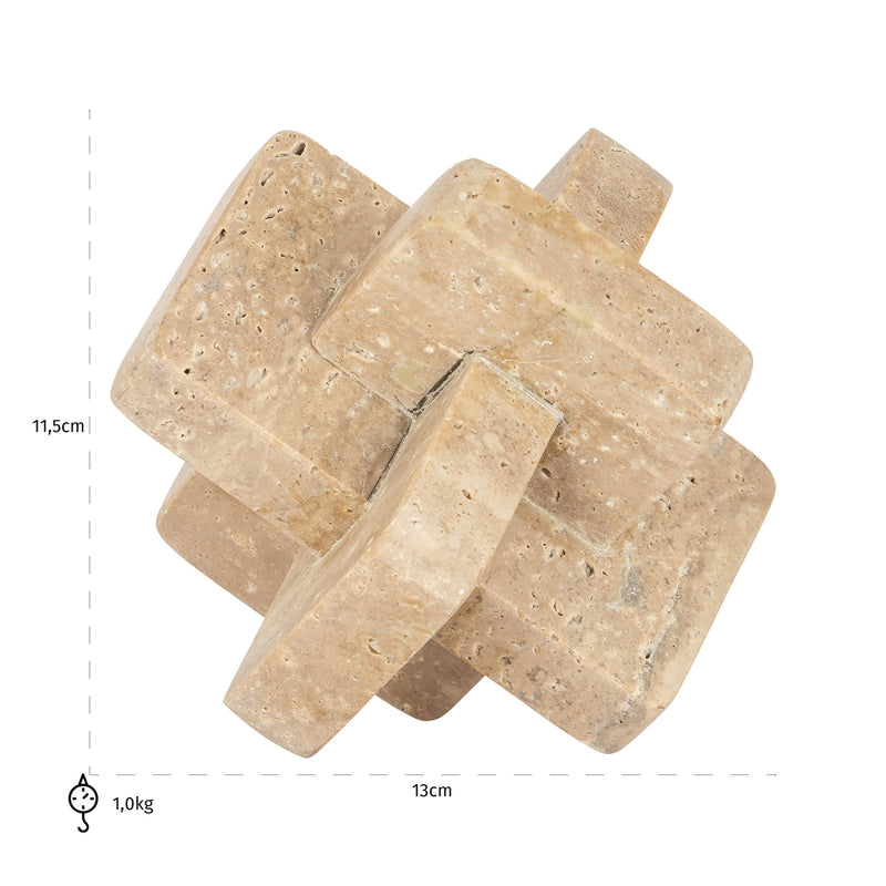 Dekoratives Objekt Mony Travertin beige – Richmond Naturstein-Deko