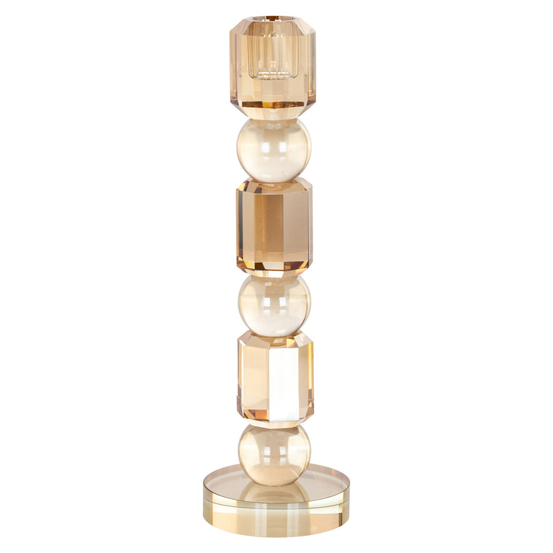 Kerzenhalter Meral in Braun, groß – Glas-Deko von Richmond Interiors