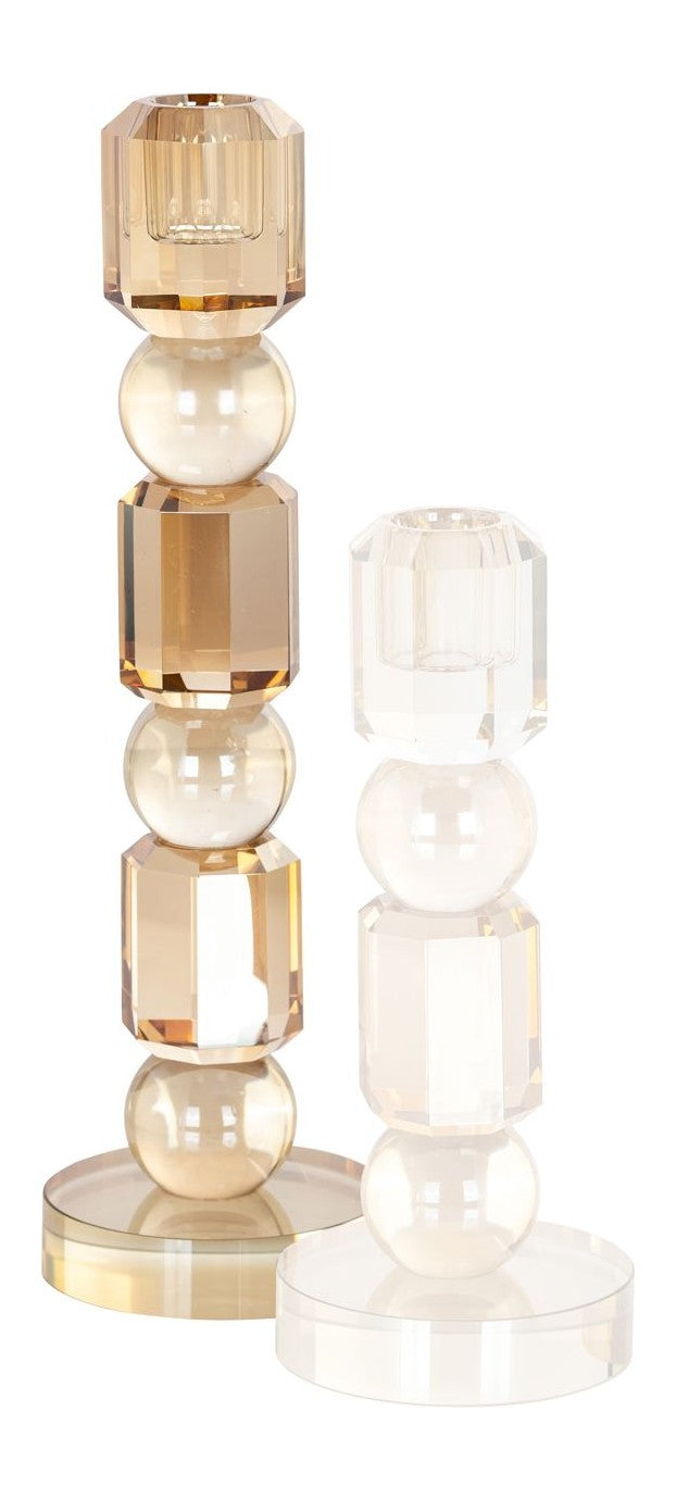 Kerzenhalter Meral in Braun, groß – Glas-Deko von Richmond Interiors