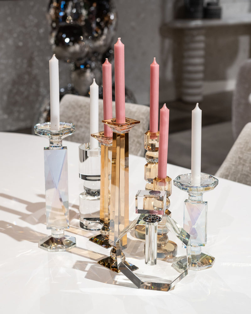 Kerzenhalter Meral in Braun, groß – Glas-Deko von Richmond Interiors