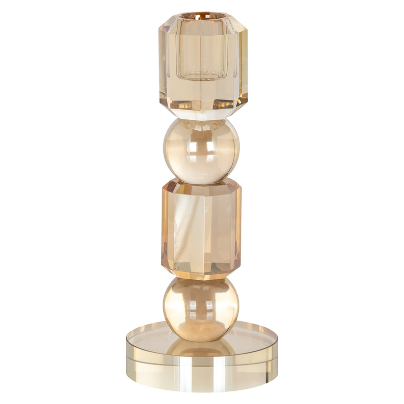Richmond Kerzenhalter Meral Glas Braun klein – edles Deko-Accessoire