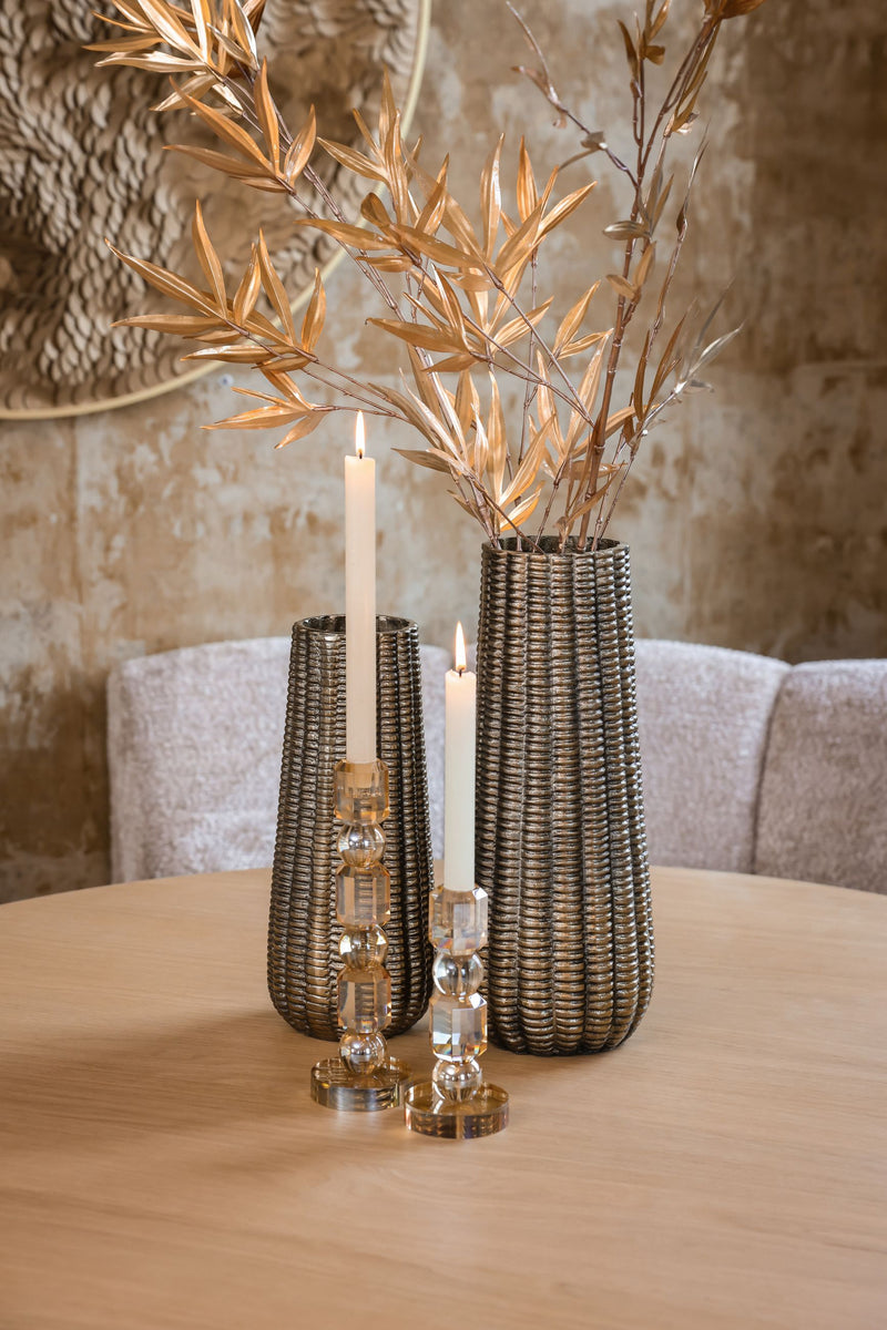 Richmond Kerzenhalter Meral Glas Braun klein – edles Deko-Accessoire