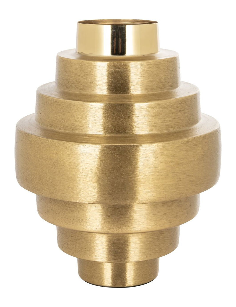 Deko-Vase Akelei Gold – Eisen mit Messingbeschichtung, Glamour-Stil