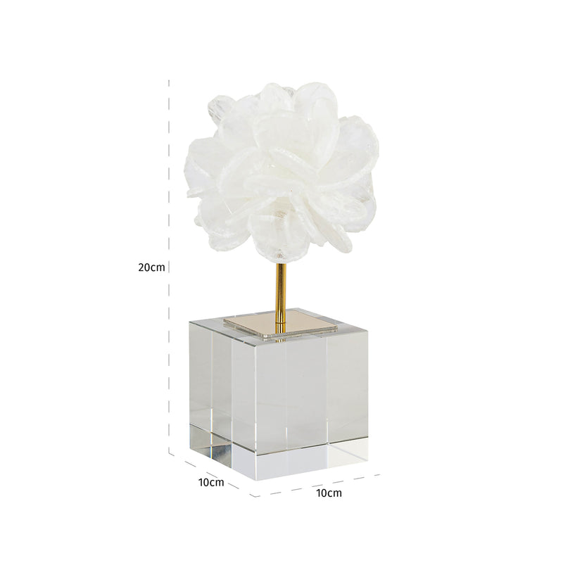 Richmond Dekoratives Objekt Eline white small – Gips & Glas, 20 cm