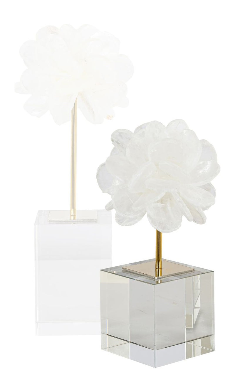Richmond Dekoratives Objekt Eline white small – Gips & Glas, 20 cm