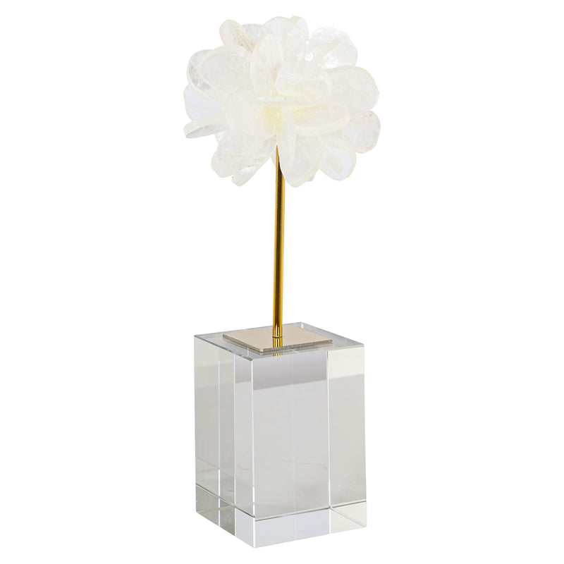Richmond Dekoobjekt Eline White Large aus Gips & Glas, 29 cm hoch