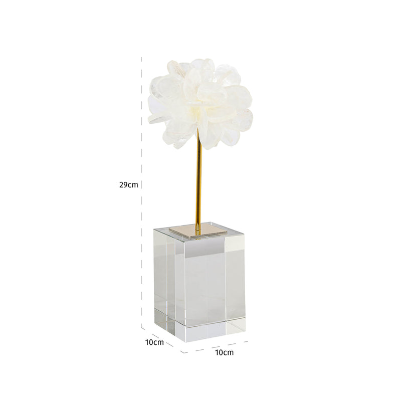 Richmond Dekoobjekt Eline White Large aus Gips & Glas, 29 cm hoch