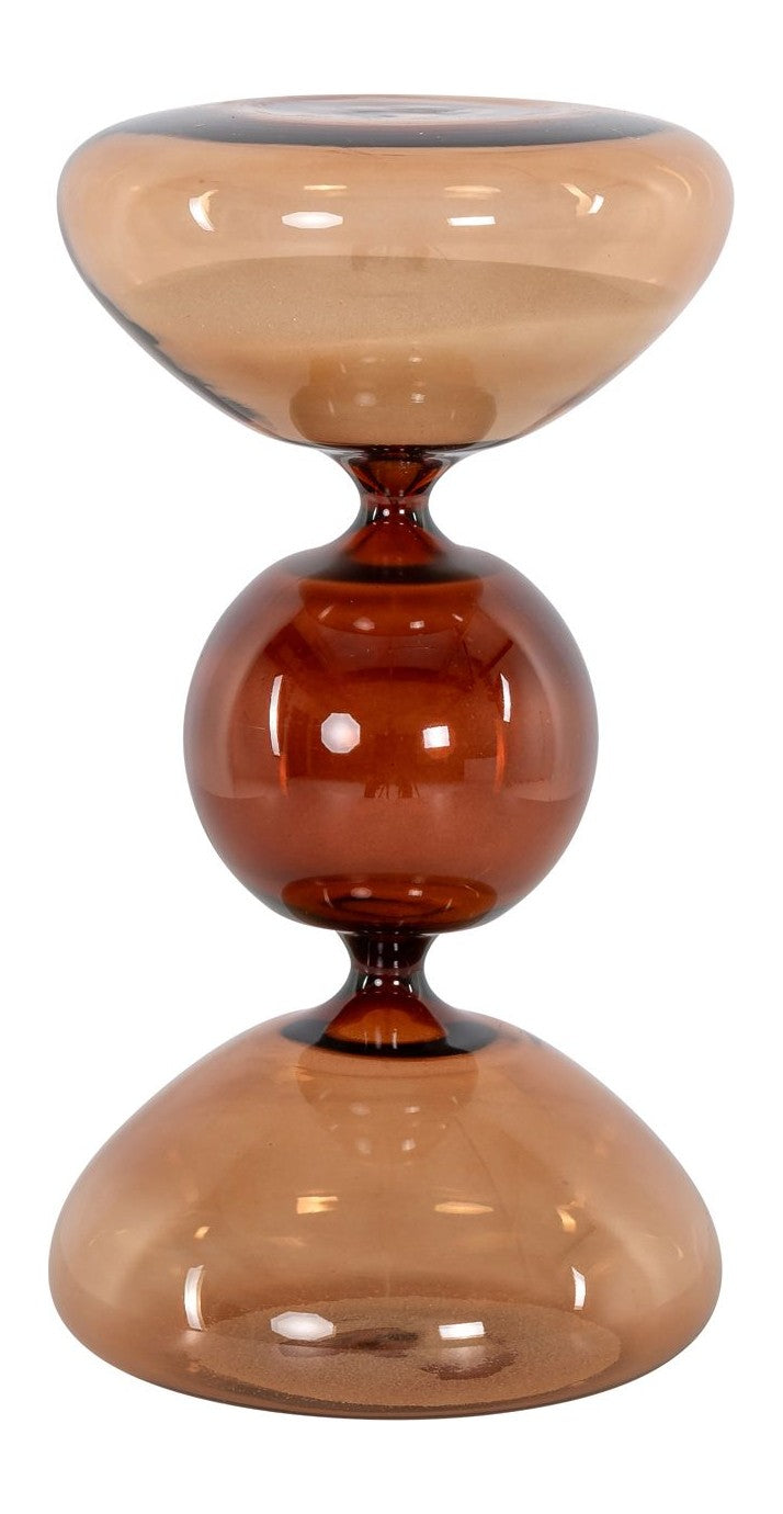 Sanduhr Elba klein braun – dekoratives Glas-Objekt von Richmond