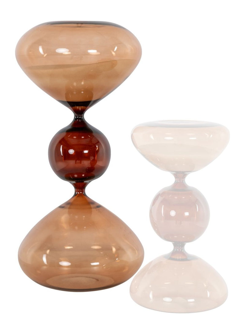 Dekoratives Objekt Sanduhr Elba, braun, 38 cm – Richmond Glas-Deko