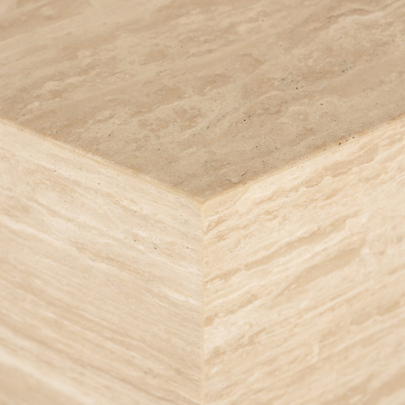 Richmond Säule Vespin beige – Travertin-Podest, 90 cm hoch