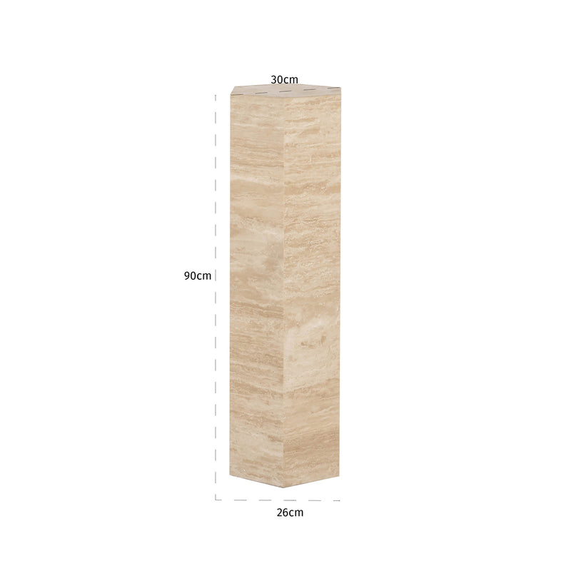 Richmond Säule Vespin beige – Travertin-Podest, 90 cm hoch