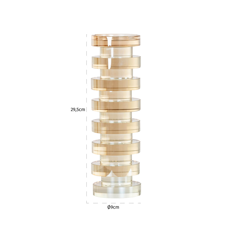 Richmond Kerzenhalter Cira amber large - Glas-Kristall, 29,5 cm