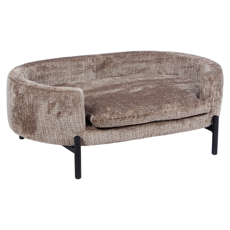 Hundebett Dolly Niagara Stone – Chenille-Polster, erhöhte Seiten