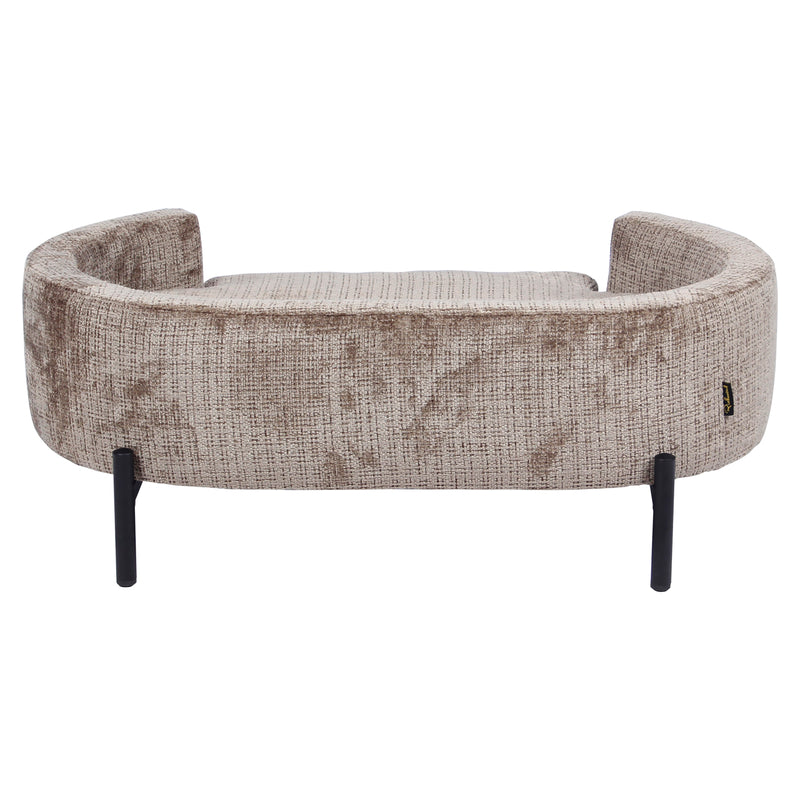 Hundebett Dolly Niagara Stone – Chenille-Polster, erhöhte Seiten