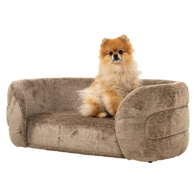 Hundebett Bingo Taupe Chenille – kuscheliger Rückzugsort für Hunde