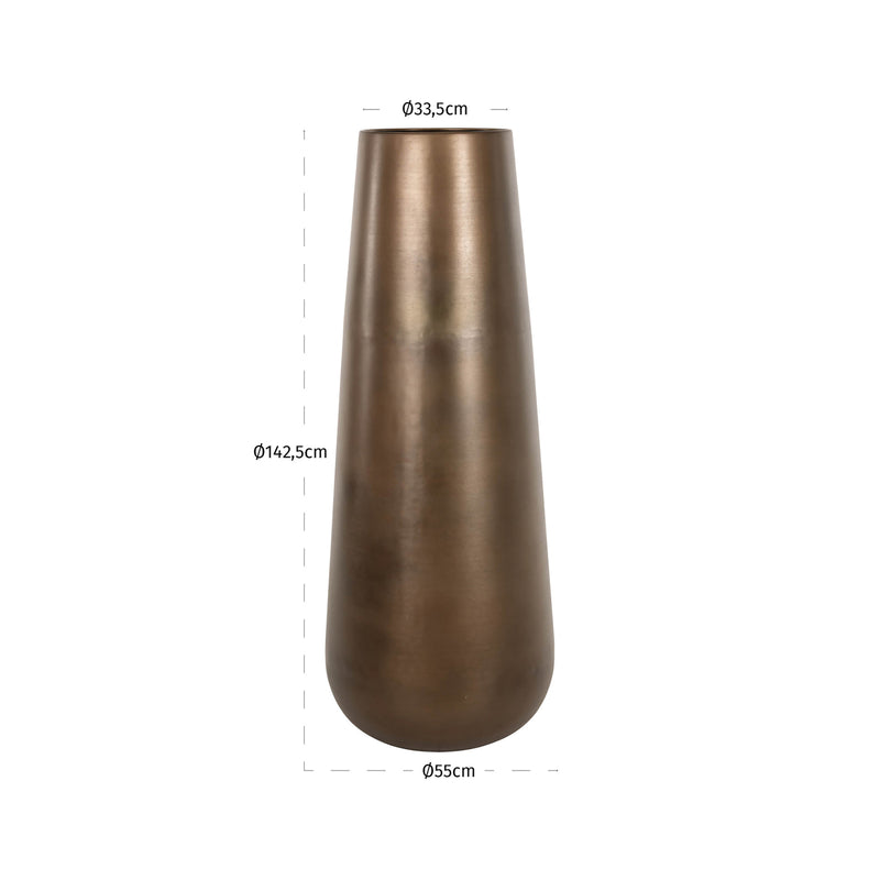 Vase Kenza XXL, 142 cm, Aluminium Brass Antique, Richmond
