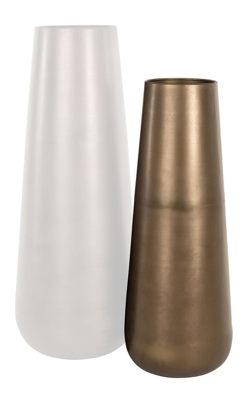 Vase Kenza Brass Antique – elegante Alu-Deko-Vase von Richmond