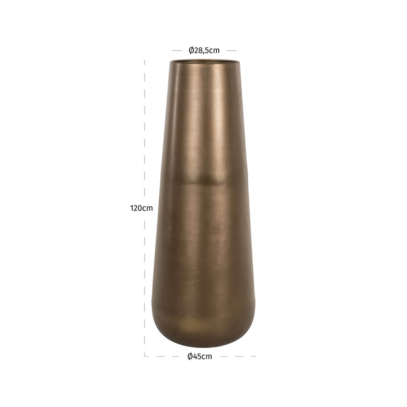Vase Kenza Brass Antique – elegante Alu-Deko-Vase von Richmond