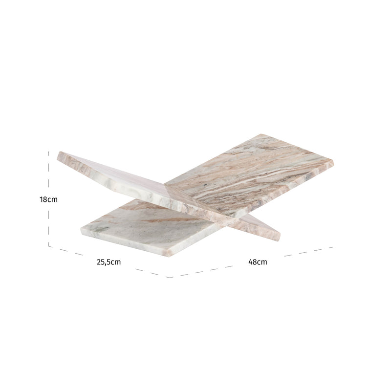 Richmond Buchständer Belicia Blush Beige aus Toronto-Marmor