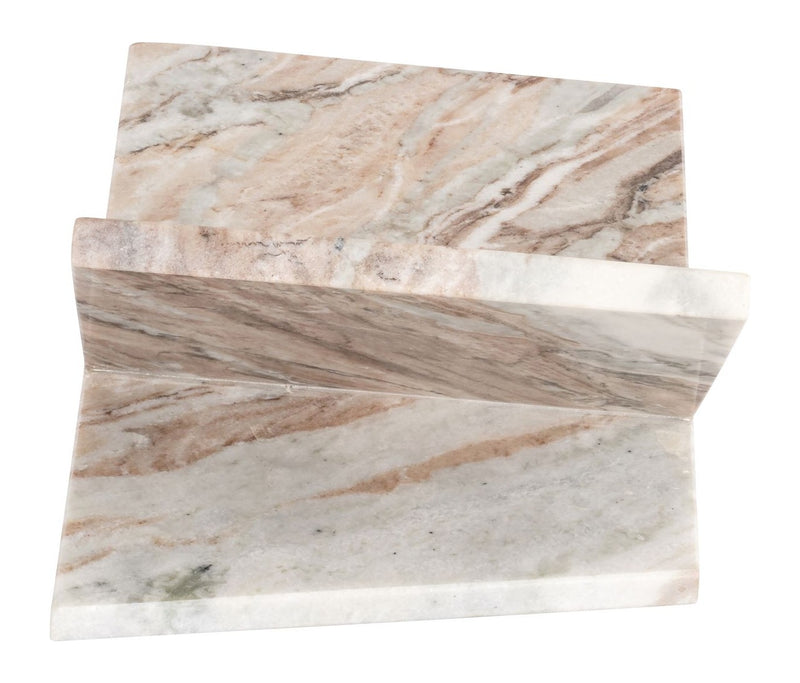 Richmond Buchständer Belicia Blush Beige aus Toronto-Marmor