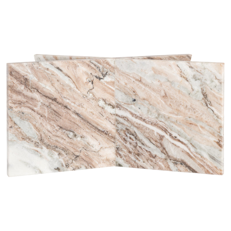 Richmond Buchständer Belicia Blush Beige aus Toronto-Marmor
