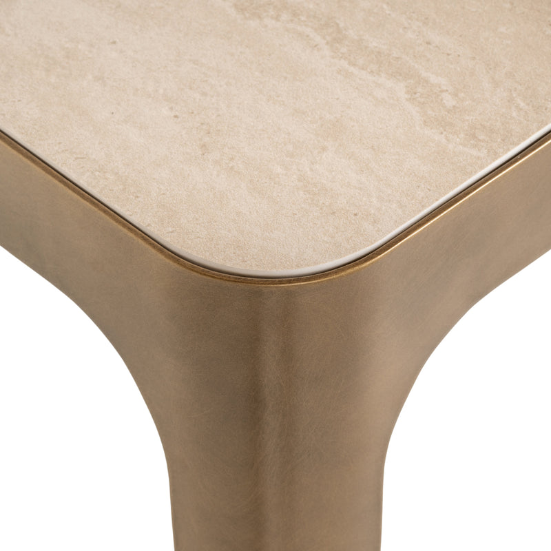 Richmond Säule Claridge gold antique – runder Deko-Sockel, 100 cm