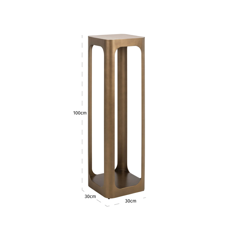 Richmond Säule Claridge gold antique – runder Deko-Sockel, 100 cm