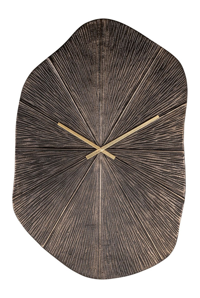 Wanduhr Livine bronze aus Aluminium, rund, 79,5 cm, Richmond