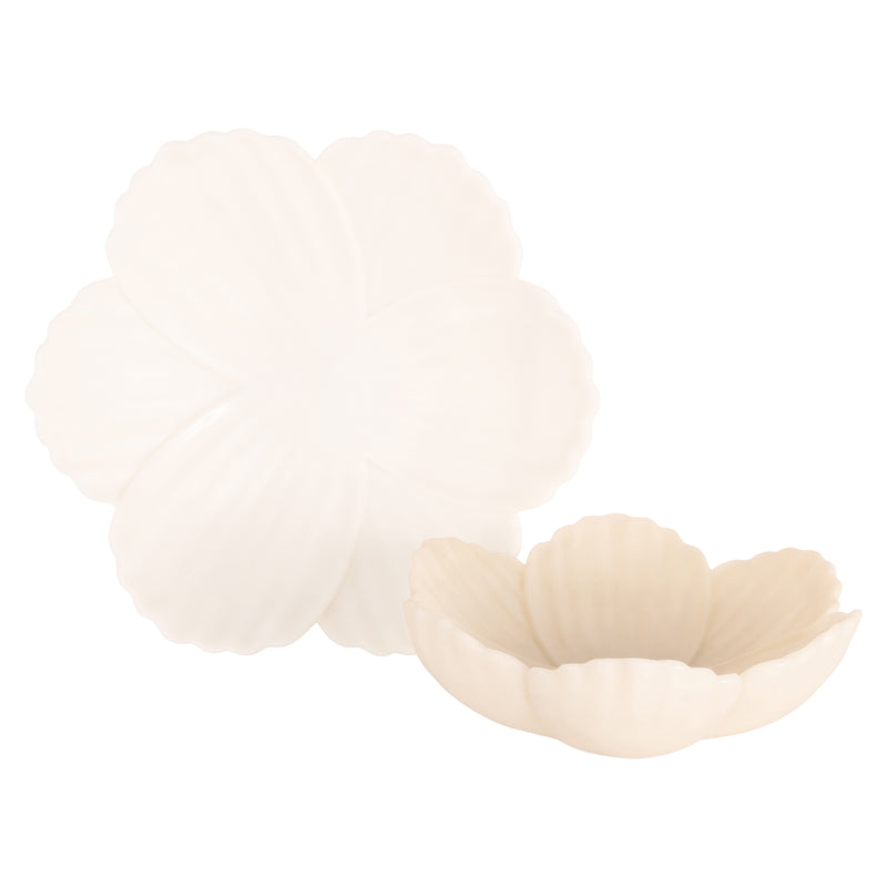 Richmond Schale Xena white S – weiße Deko-Schale, 35x35x11 cm