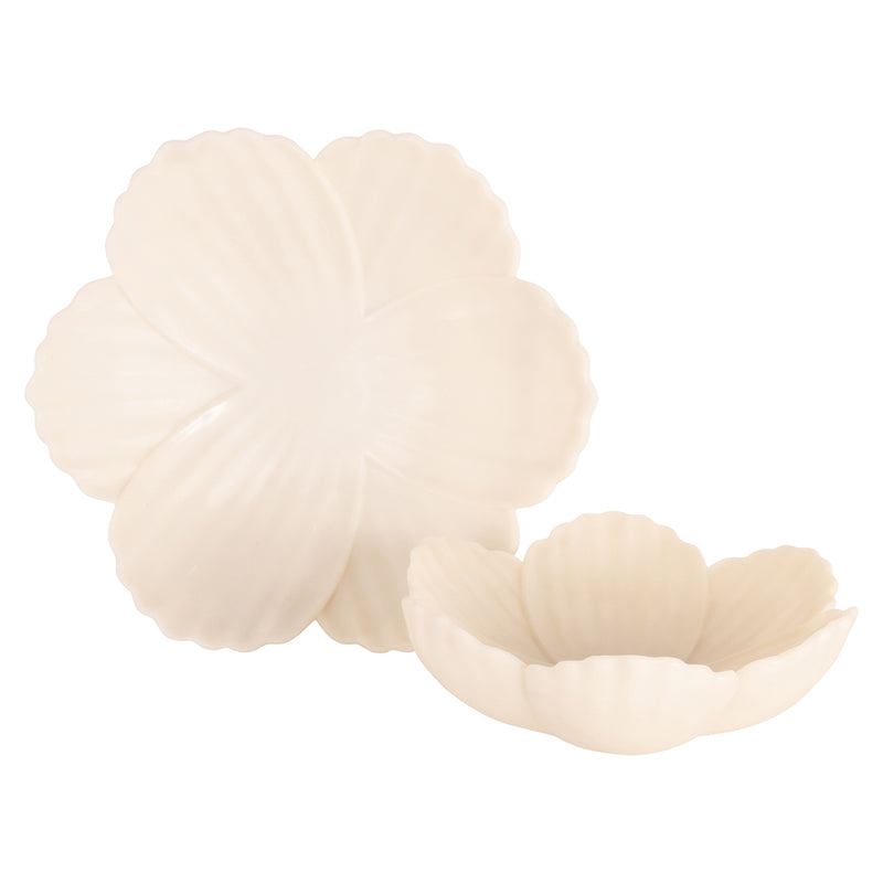 Richmond Schale Xena white S – weiße Deko-Schale, 35x35x11 cm