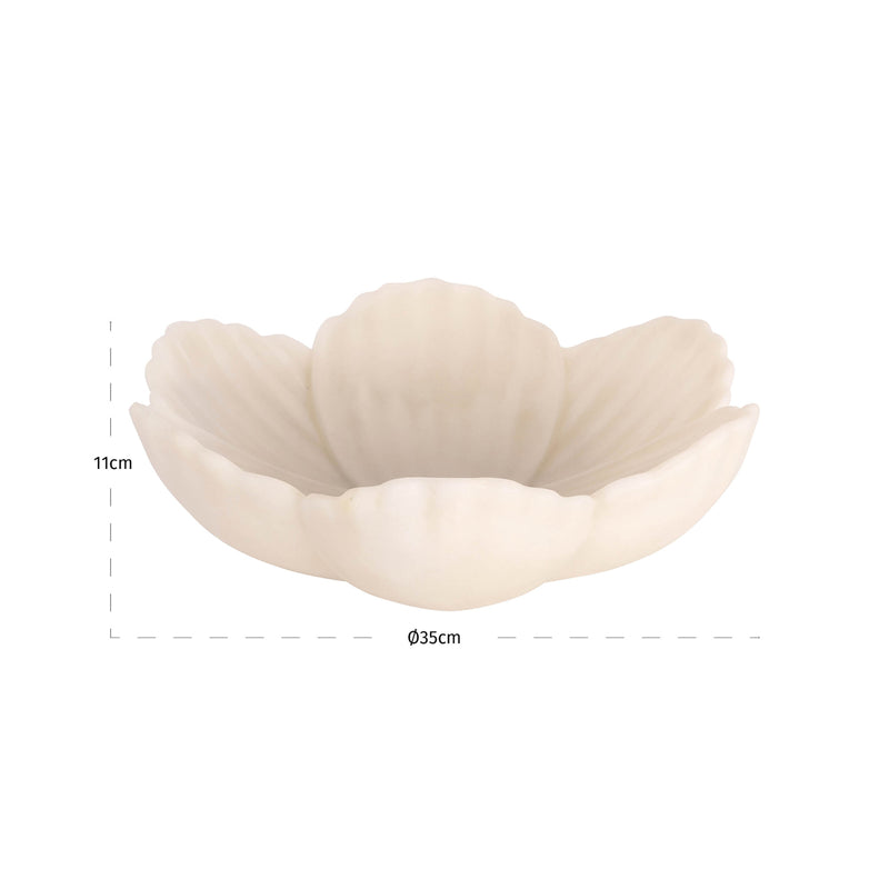 Richmond Schale Xena white S – weiße Deko-Schale, 35x35x11 cm