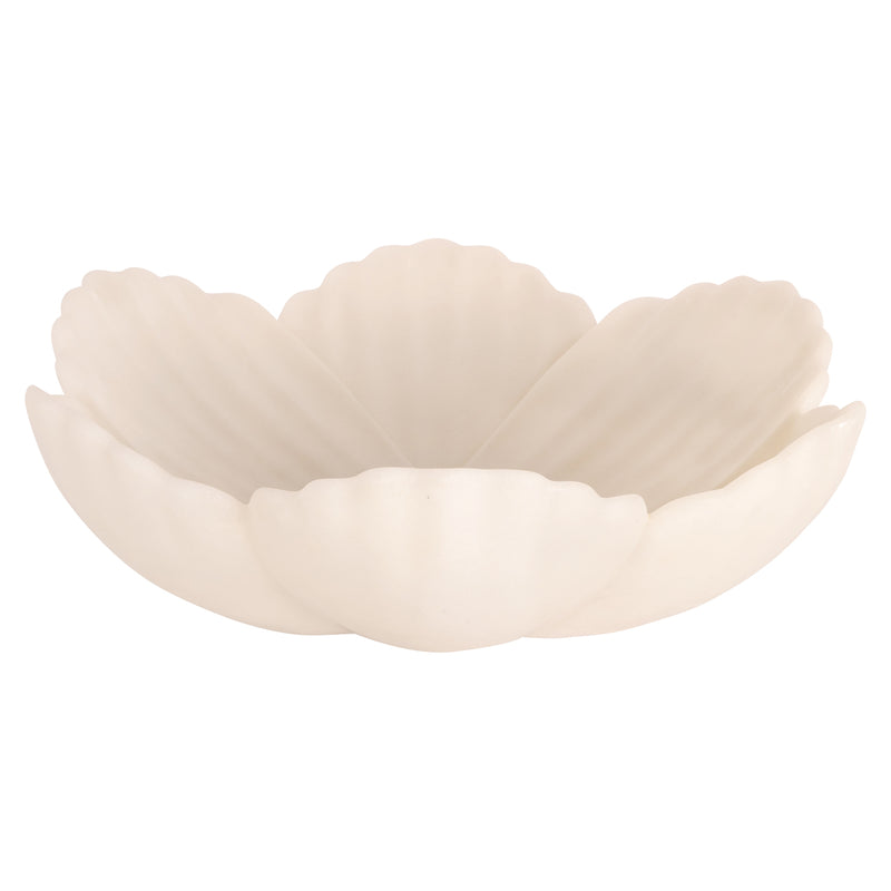 Schale Xena White L – große Deko-Schale aus Polyresin, 45 cm