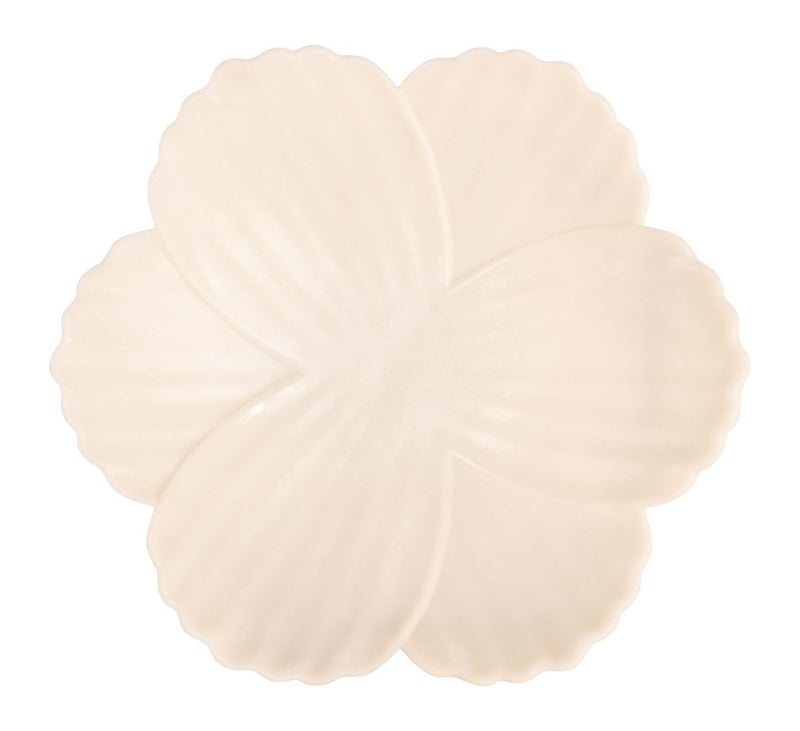 Schale Xena White L – große Deko-Schale aus Polyresin, 45 cm