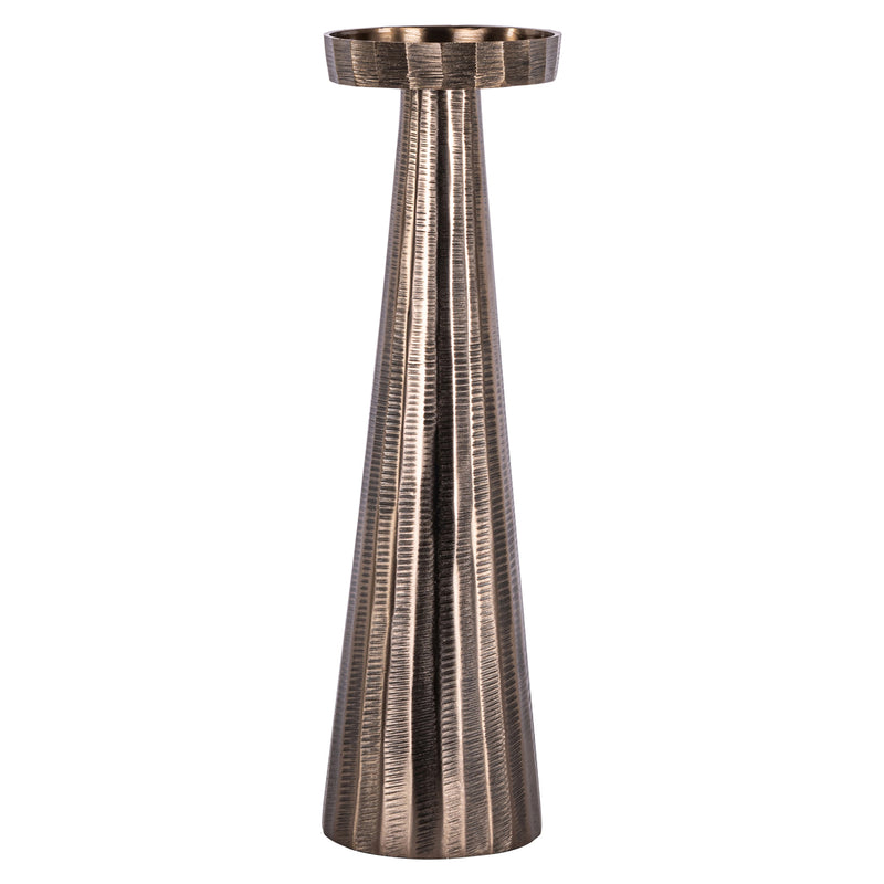 Kerzenhalter Evola Bronze L – Aluminium-Kerzensäule, 38 cm hoch