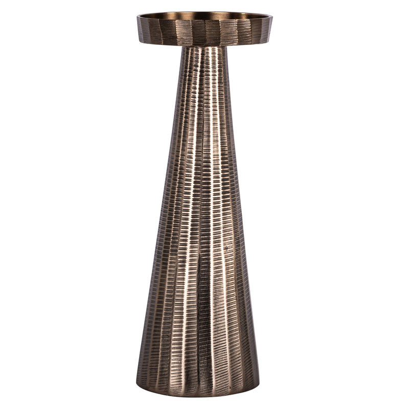 Kerzenhalter Evola bronze S - schlankes Design aus Aluminium, 30,5 cm