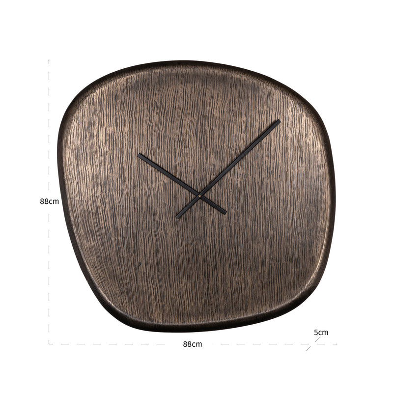 Richmond Wanduhr Nuvani bronze – rund, 88 cm, Eisengestell
