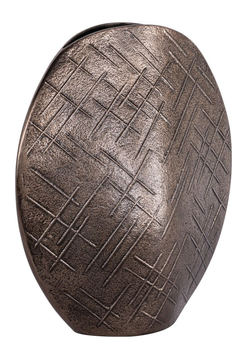 Vase Olivra bronze L – Richmond Deko-Vase aus Aluminium, 38 cm