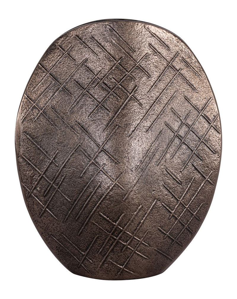 Vase Olivra bronze L – Richmond Deko-Vase aus Aluminium, 38 cm