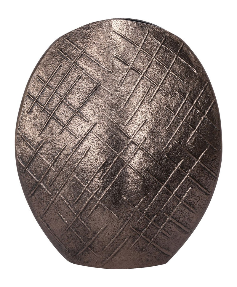 Richmond Vase Olivra bronze – Deko-Vase aus Aluminium, 30 cm