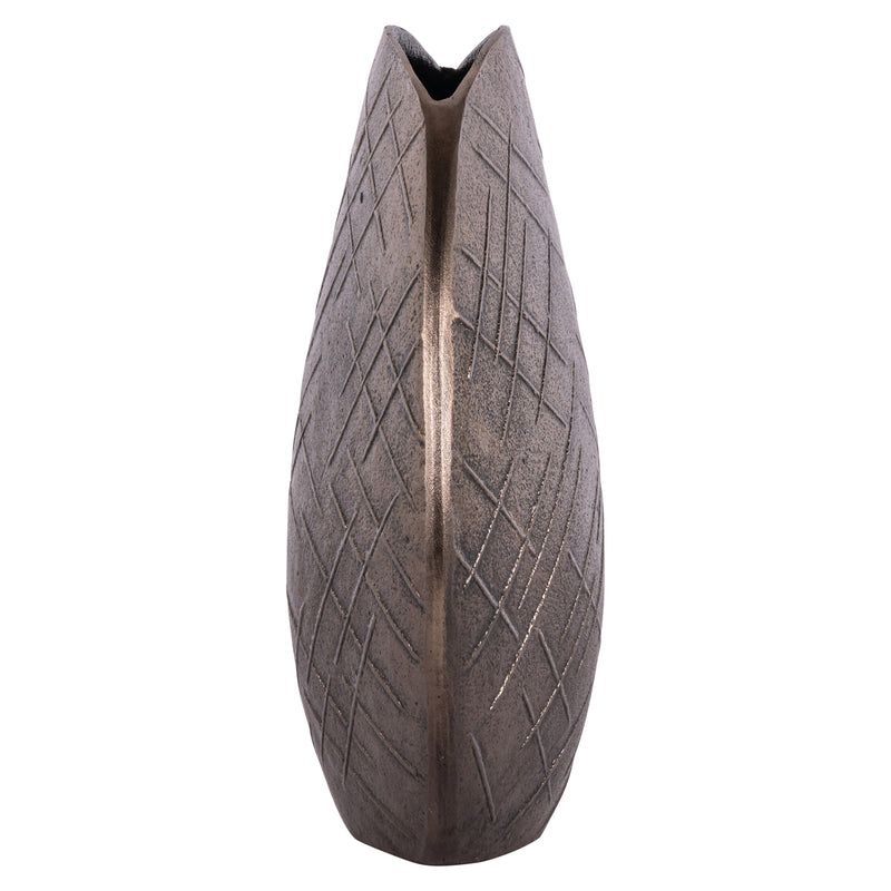 Richmond Vase Olivra bronze – Deko-Vase aus Aluminium, 30 cm