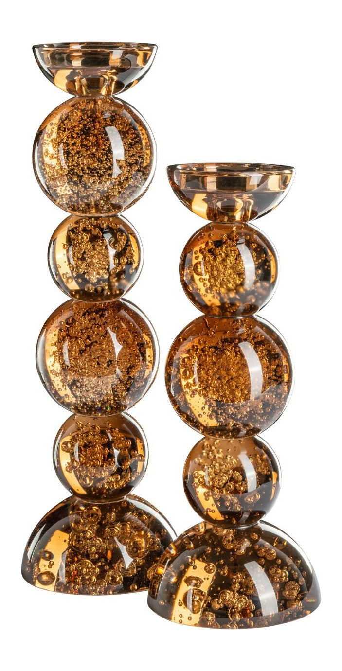 Richmond Kerzenhalter Jolita small Glas braun - Deko für Tisch &