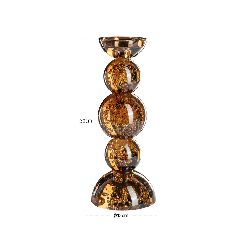 Richmond Kerzenhalter Jolita small Glas braun - Deko für Tisch &