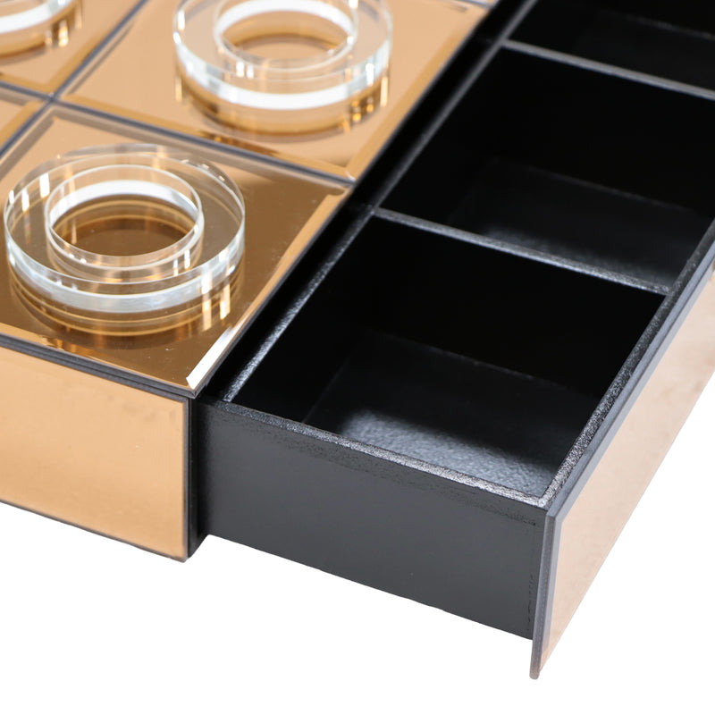 Richmond Dekoratives Spiel Victoria braun aus MDF, Spiegel & Glas